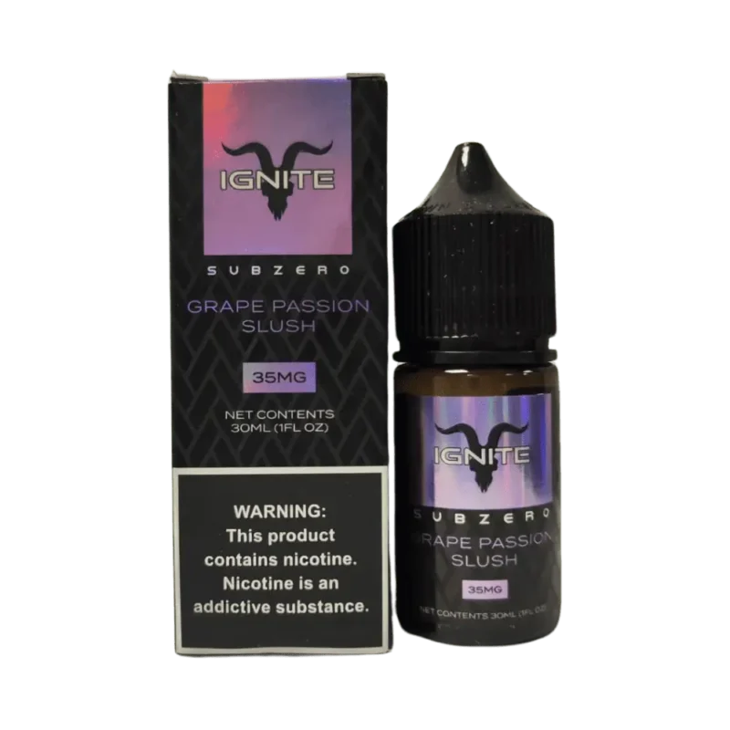 Essência Nic Salt Ignite - Grape Passion Slush - 35mg 30ml