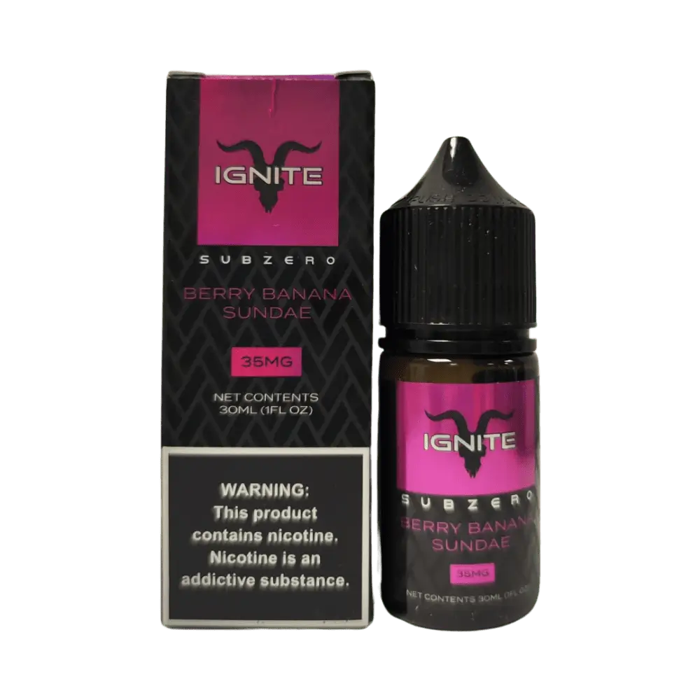 EssĂȘncia Nic Salt Ignite - Berry Banana Sundae - 35mg 30ml