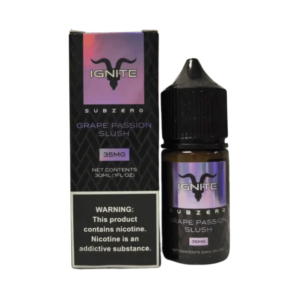 Essência Nic Salt Ignite - Grape Passion Slush - 35mg 30ml