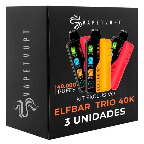 Elf Bar TRIO 40K - 40.000 Puffs - Kit com 3 Unidades
