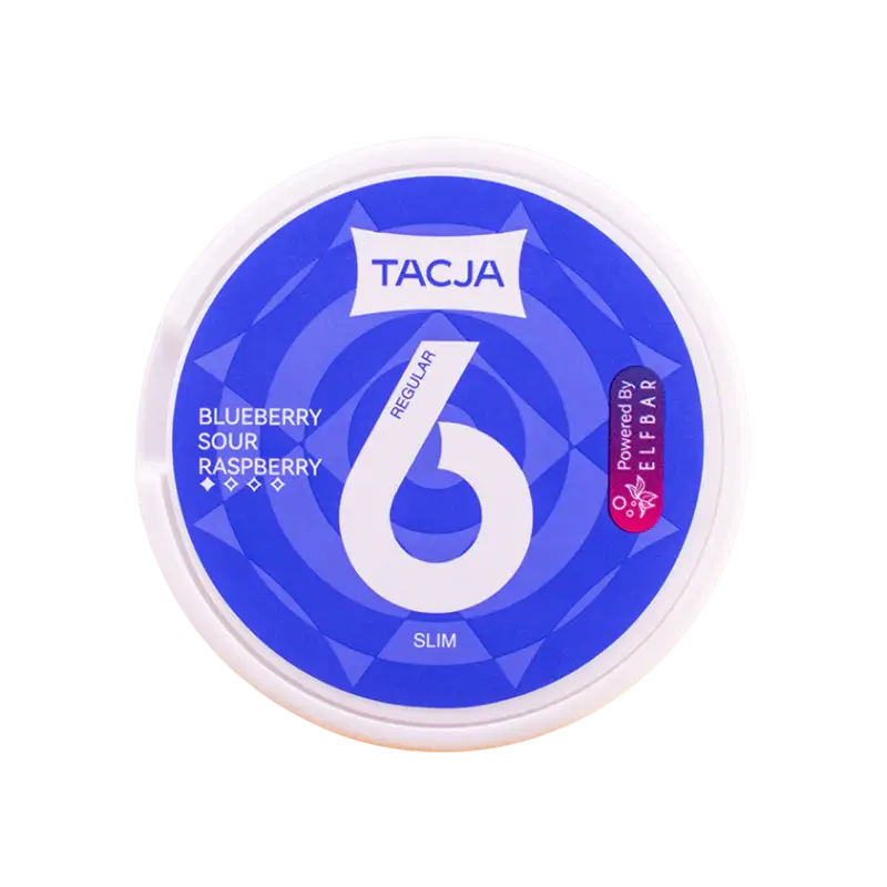 Nicotine Pouch Elfbar Tacja – Blueberry Sour Raspberry - Regular 6mg /pouch (20 unidades)