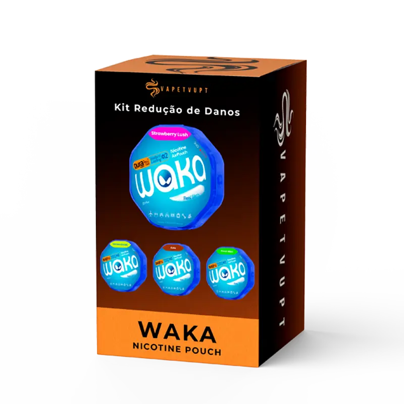 Kit Redução de Danos Waka 20 Dias | Nicotine Pouch 60 Unidades