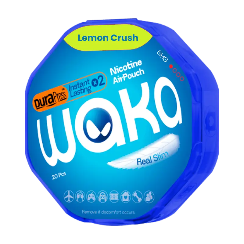 Nicotine Pouch Waka - 6mg – Lemon Crush - Slim 6mg /pouch (20 unidades)