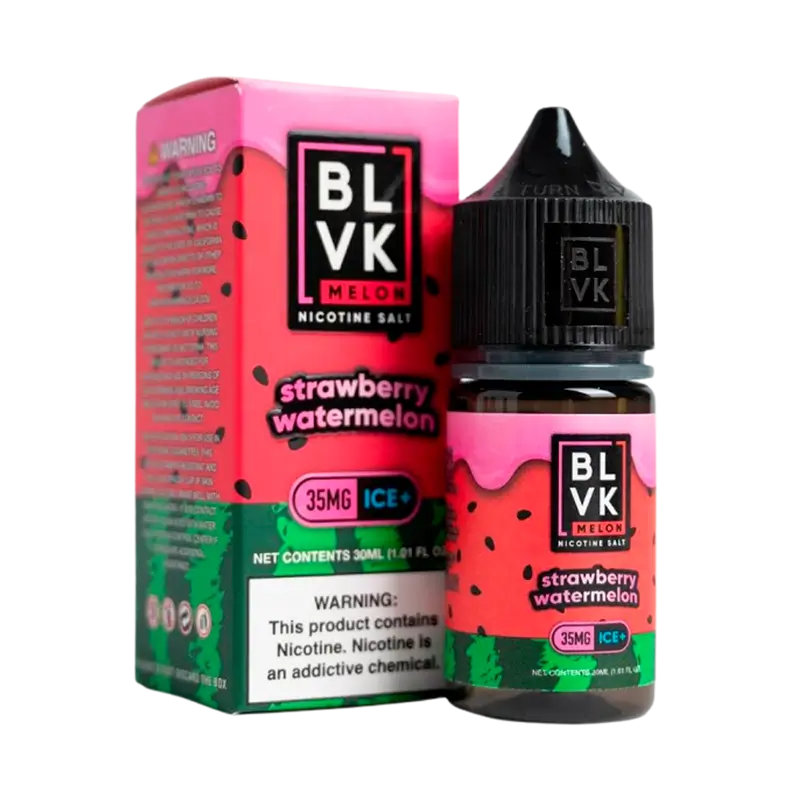 Nic Salt BLVK Melon Strawberry Watermelon 35mg 30ml (Melão, Morango e Melancia)